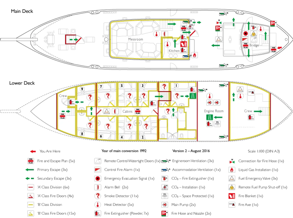 Detailed deck plan of STORTEMELK
